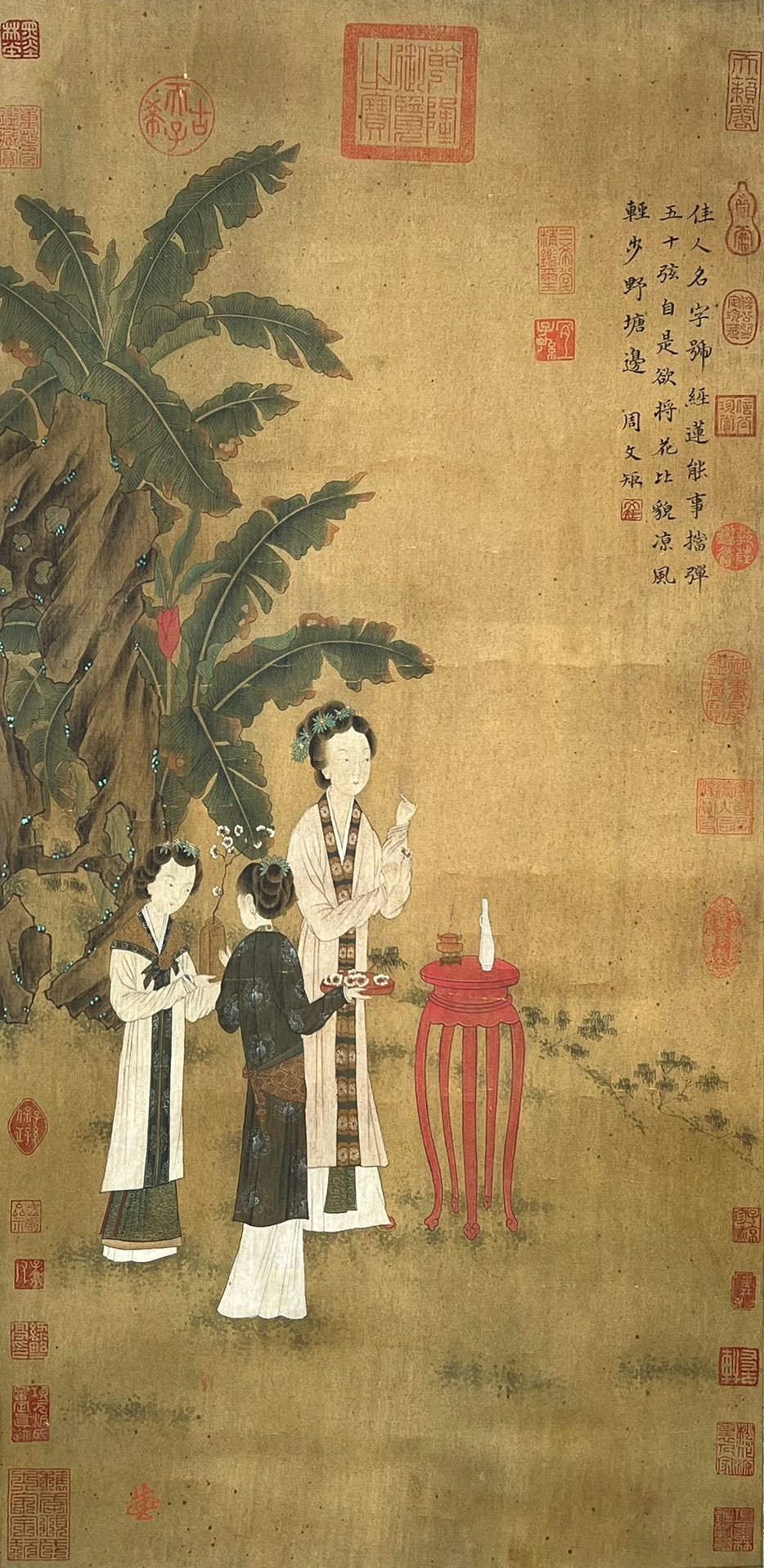 Chinese scroll painting Zhou Wenju