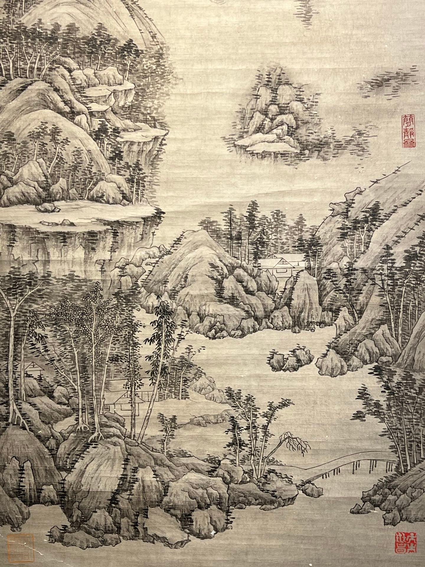 Chinese scroll painting Wang Meng