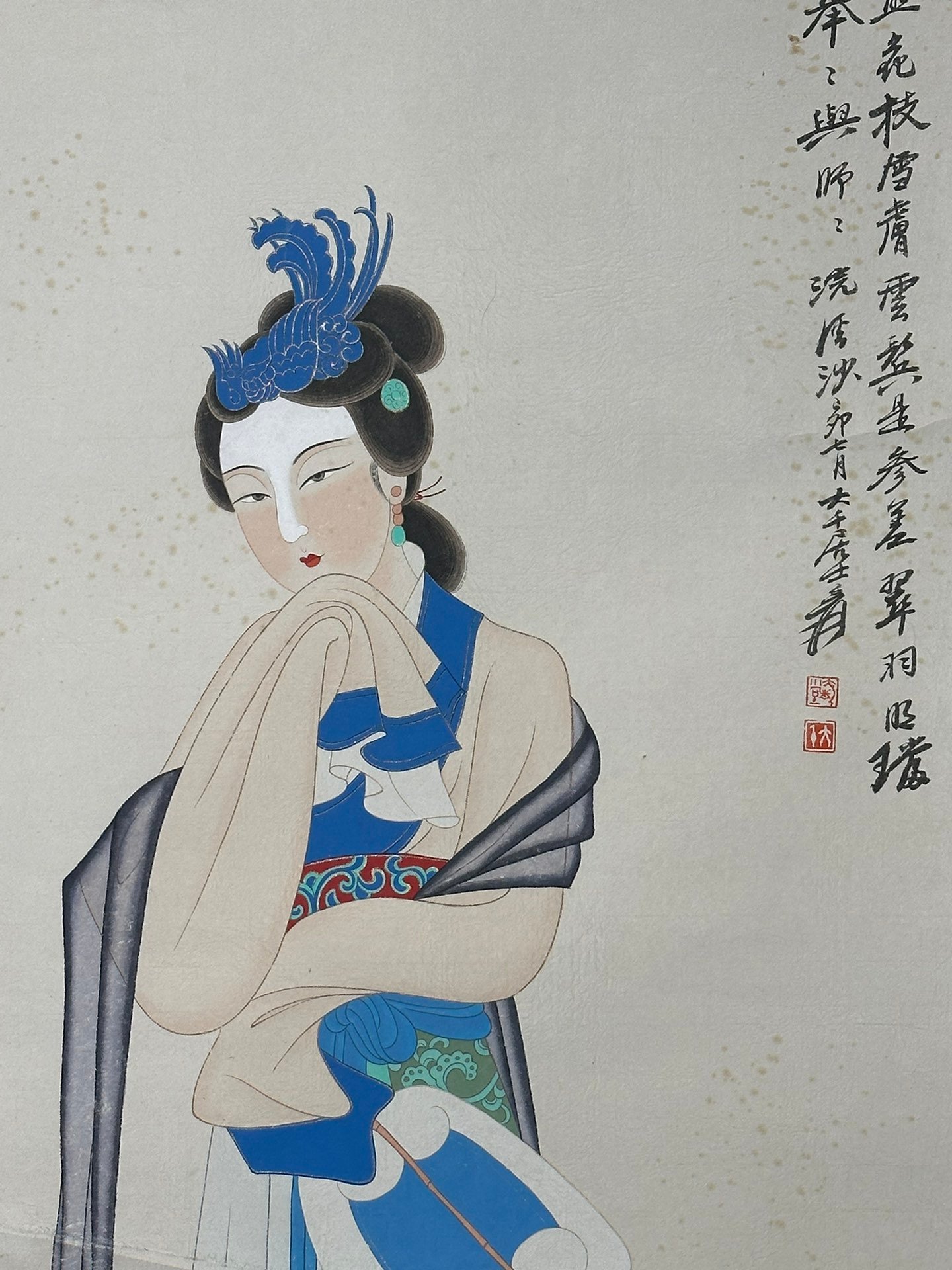 Chinese scroll painting Zhang Daqia