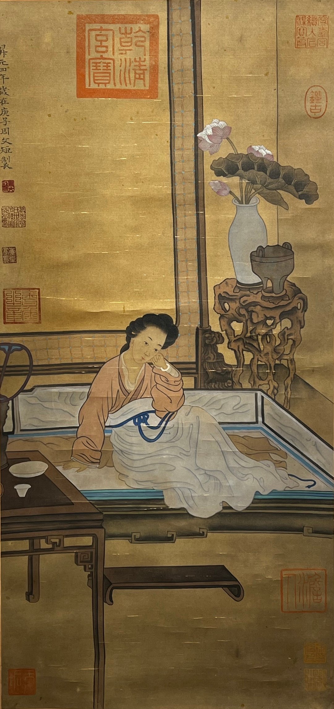 Chinese scroll painting Zhou Wenju
