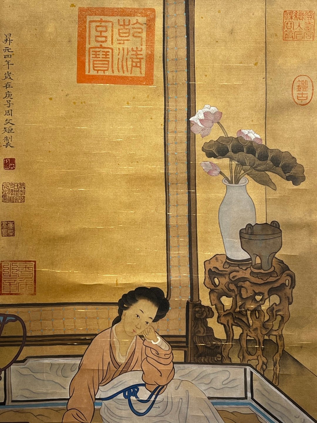 Chinese scroll painting Zhou Wenju