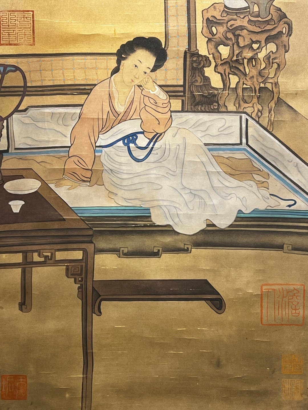 Chinese scroll painting Zhou Wenju