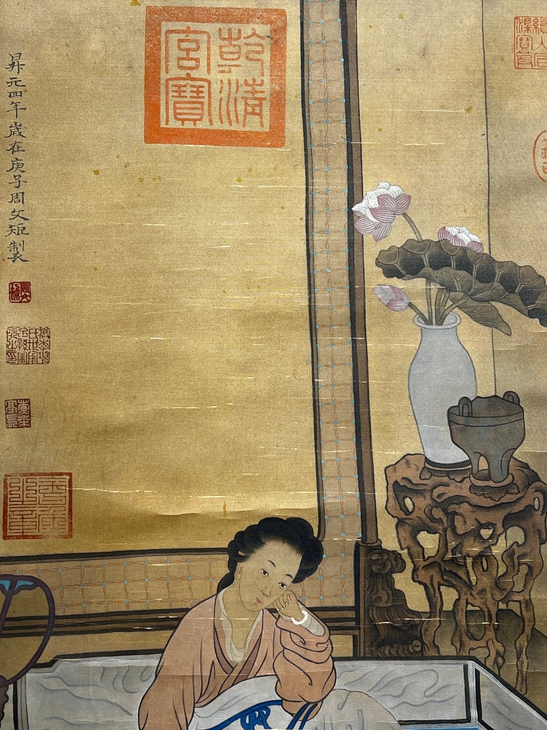 Chinese scroll painting Zhou Wenju