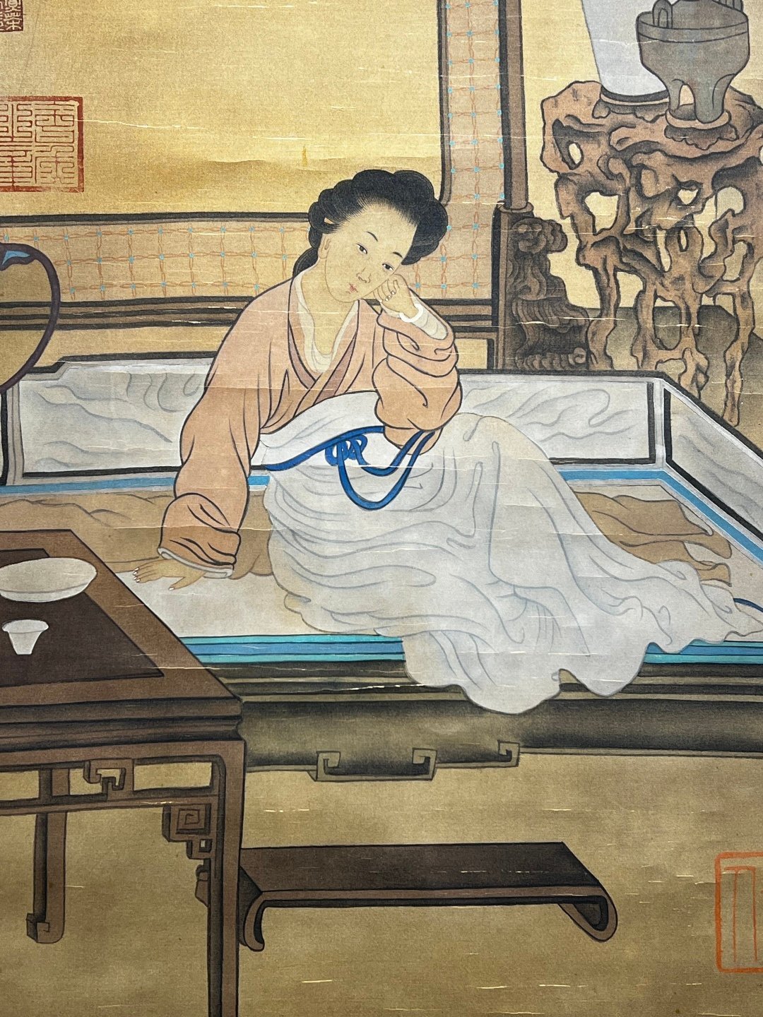 Chinese scroll painting Zhou Wenju