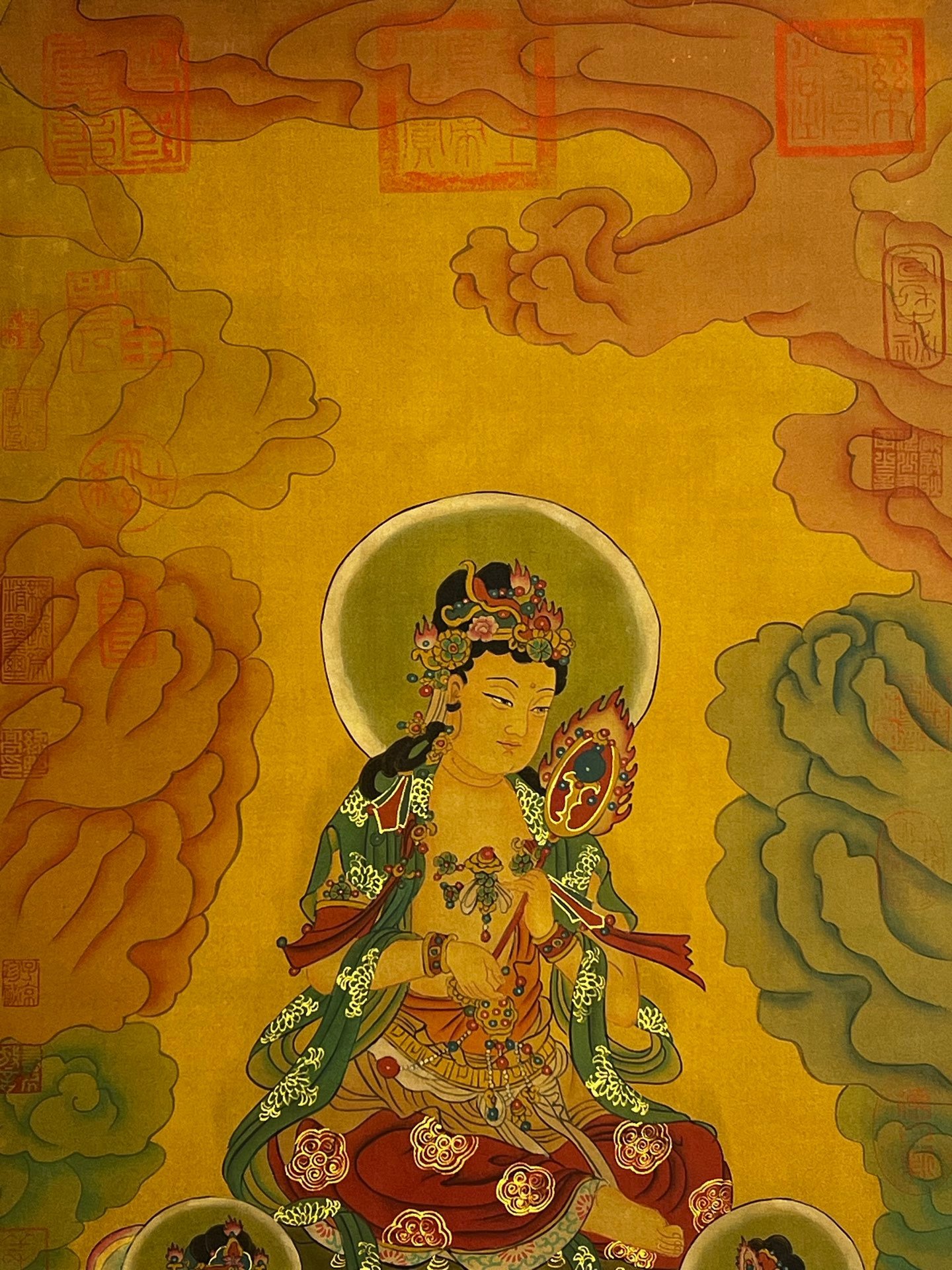 Chinese scroll painting Zhuanxu