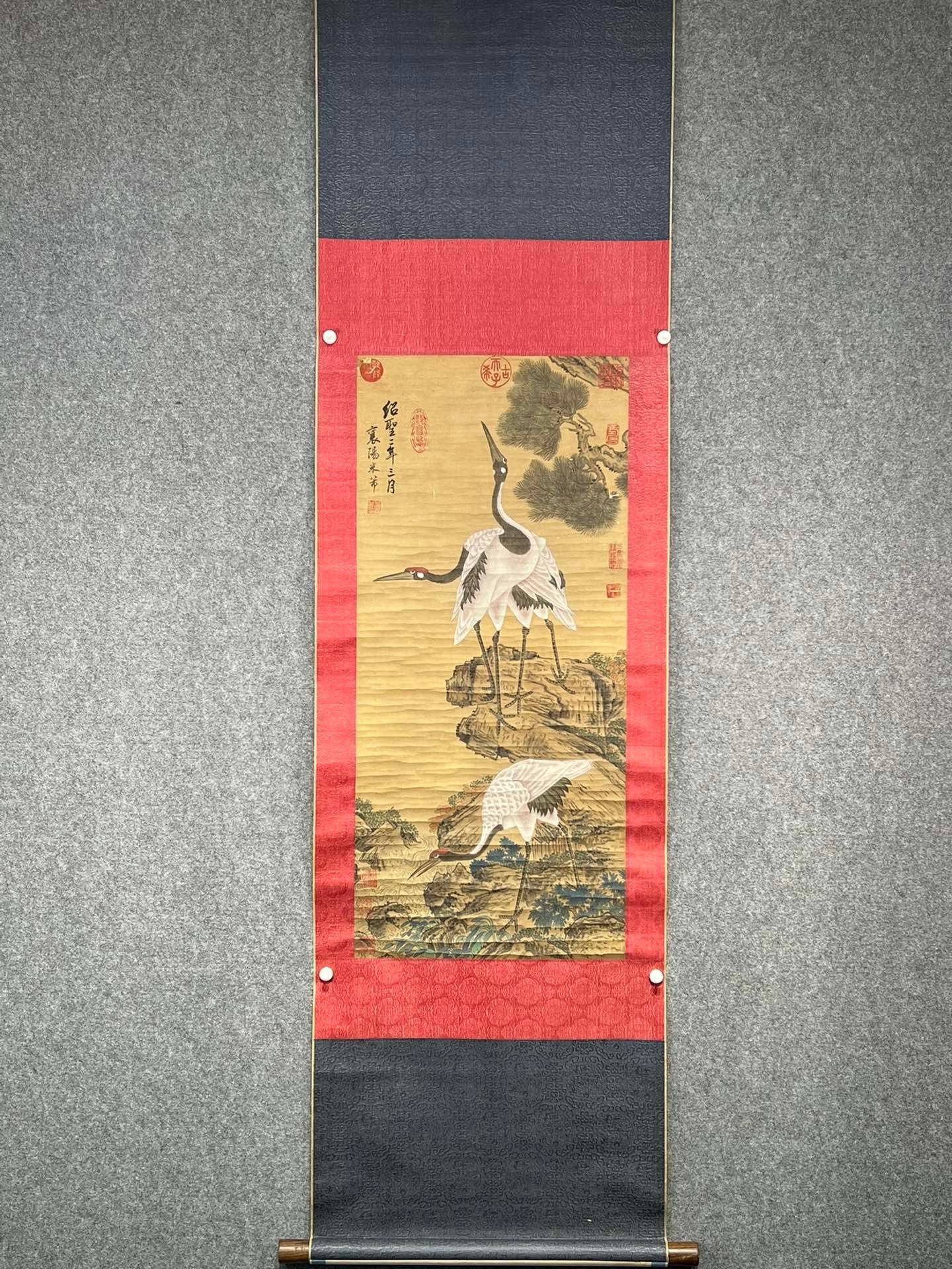 Chinese scroll painting Mi Fu