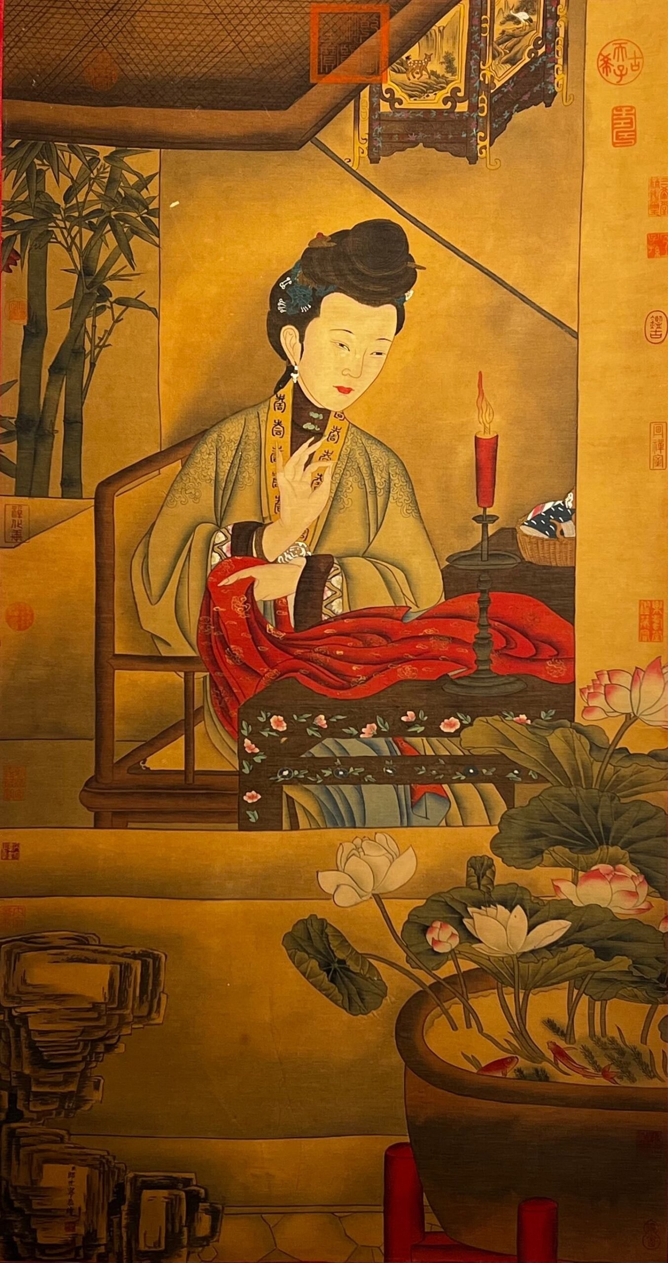 Chinese scroll painting Lang Shining