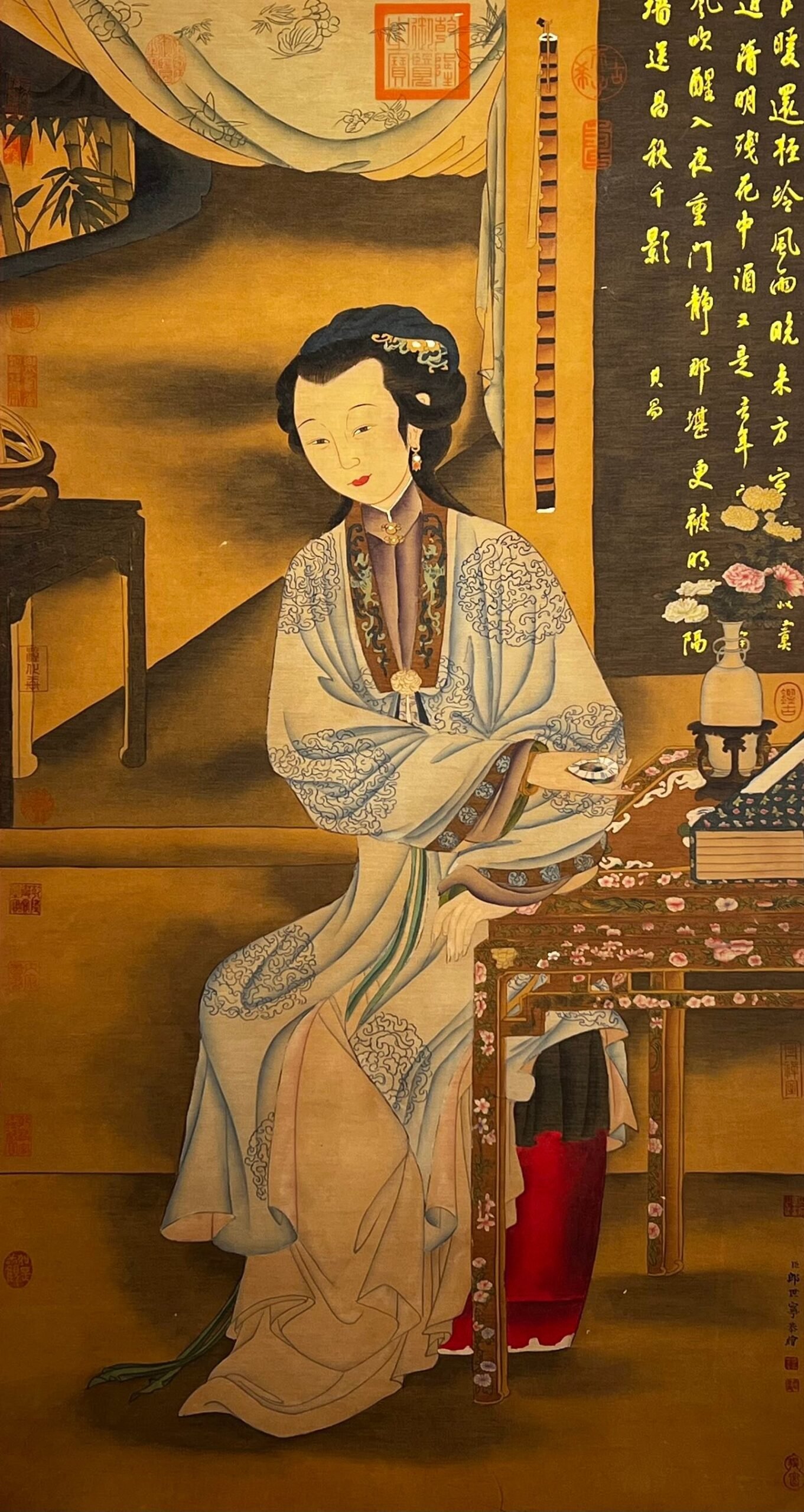 Chinese scroll painting Lang Shining