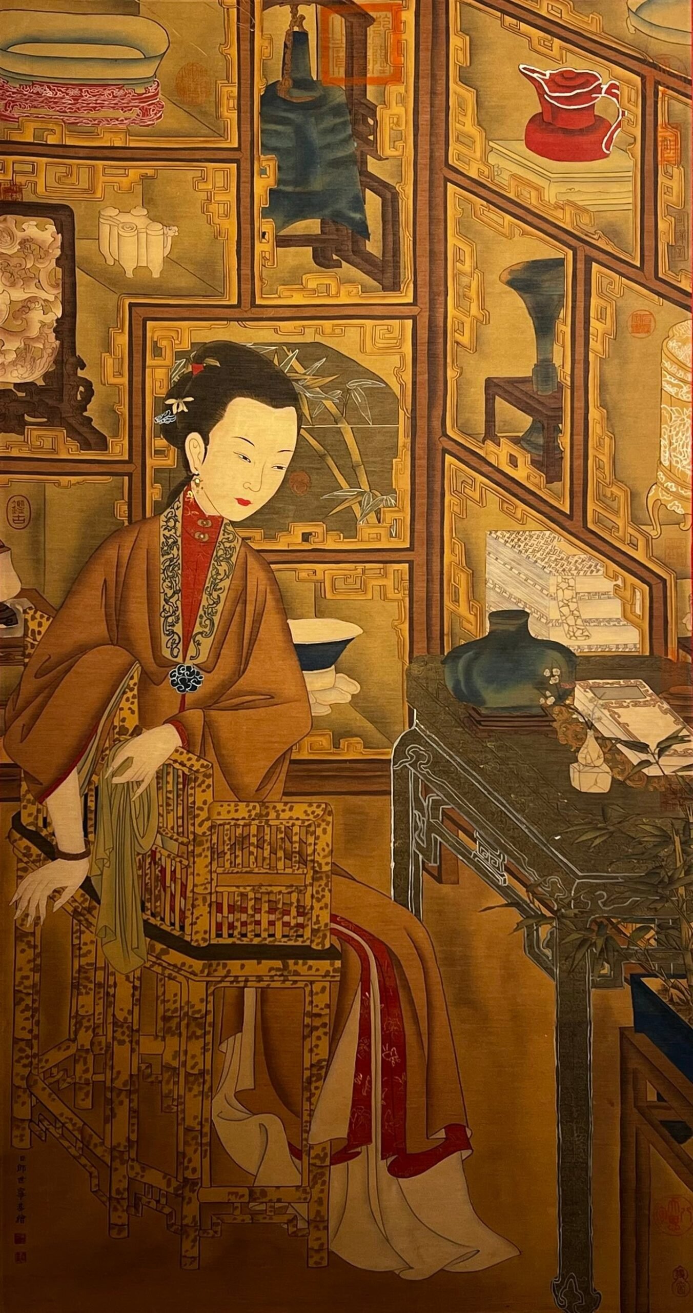 Chinese scroll painting Lang Shining