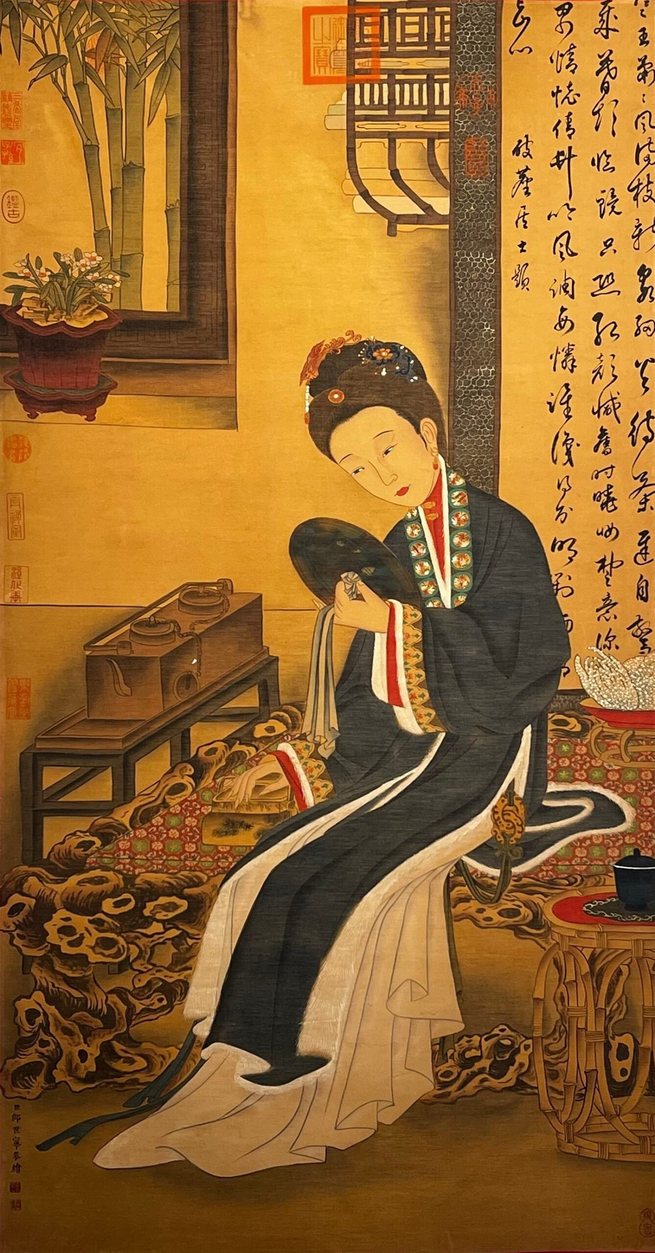 Chinese scroll painting Lang Shining