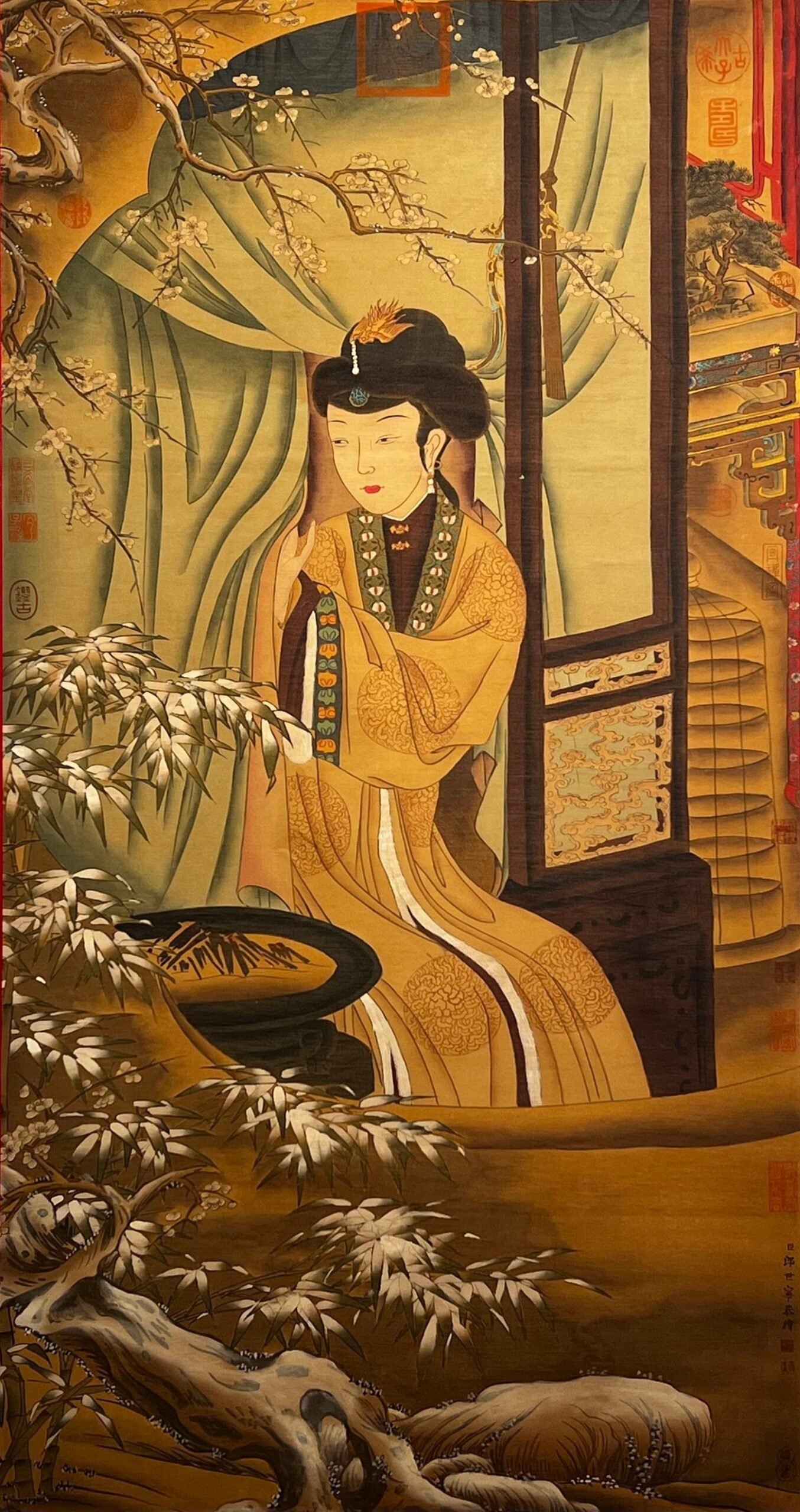 Chinese scroll painting Lang Shining