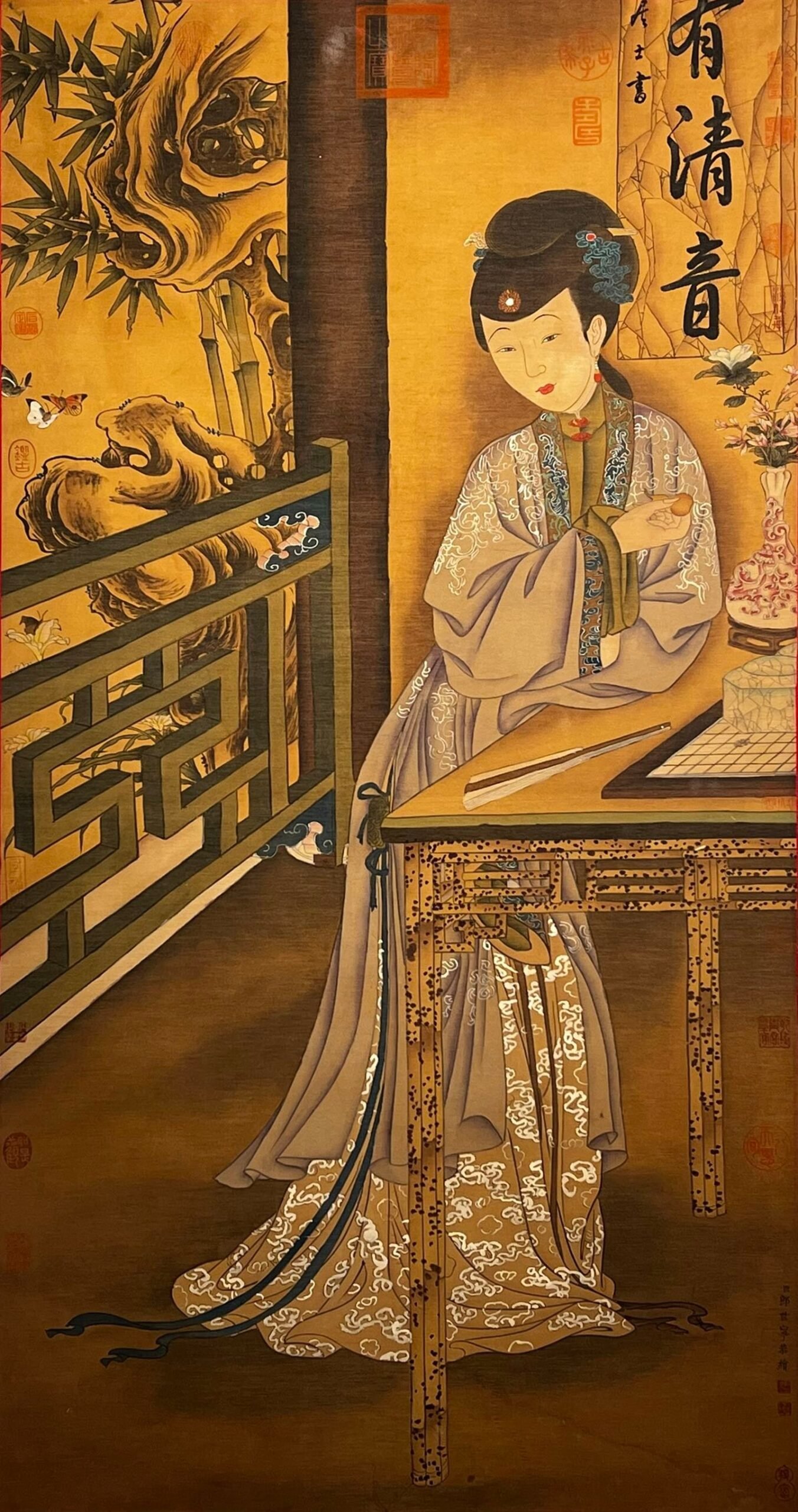 Chinese scroll painting Lang Shining