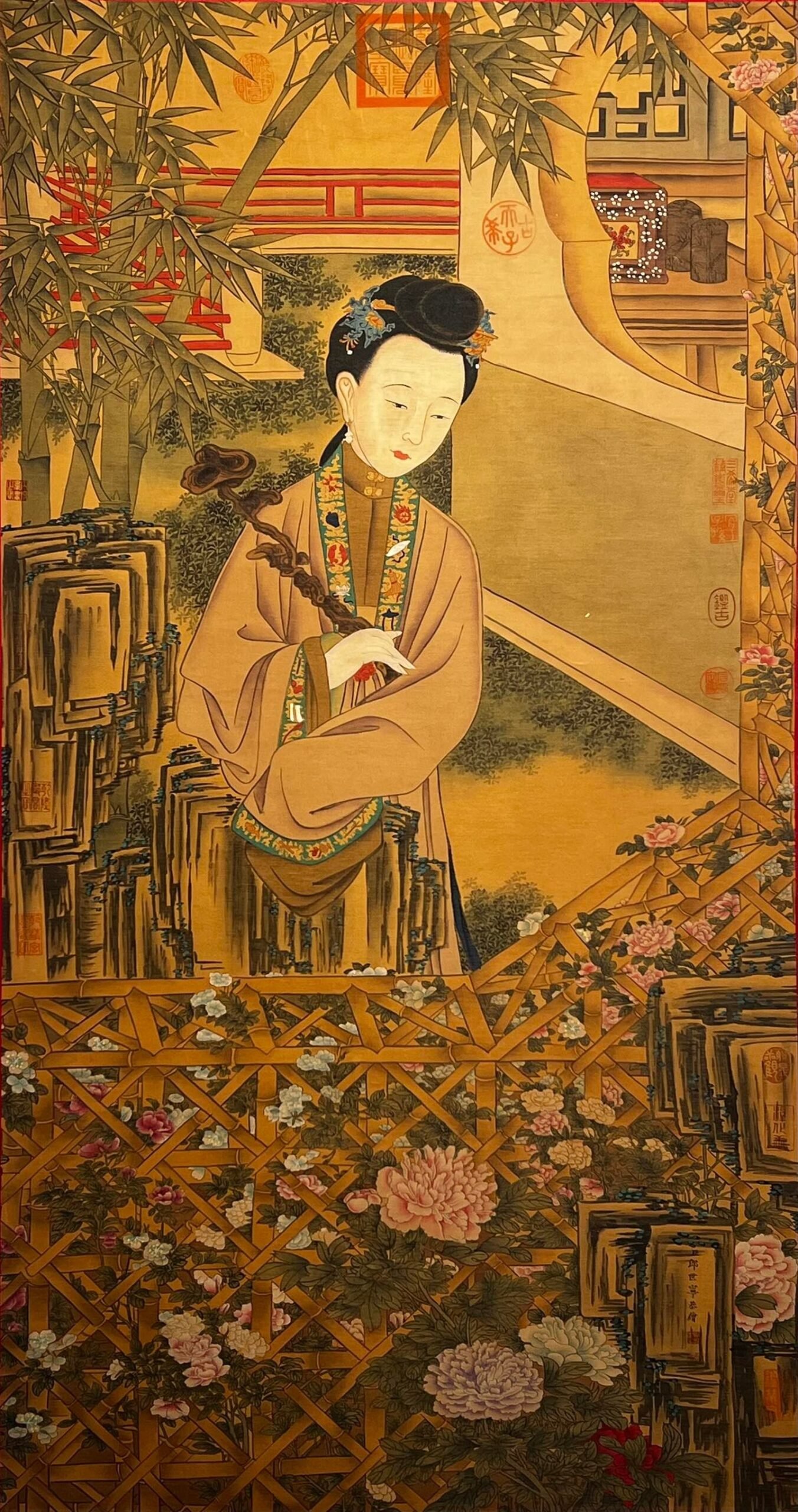 Chinese scroll painting Lang Shining
