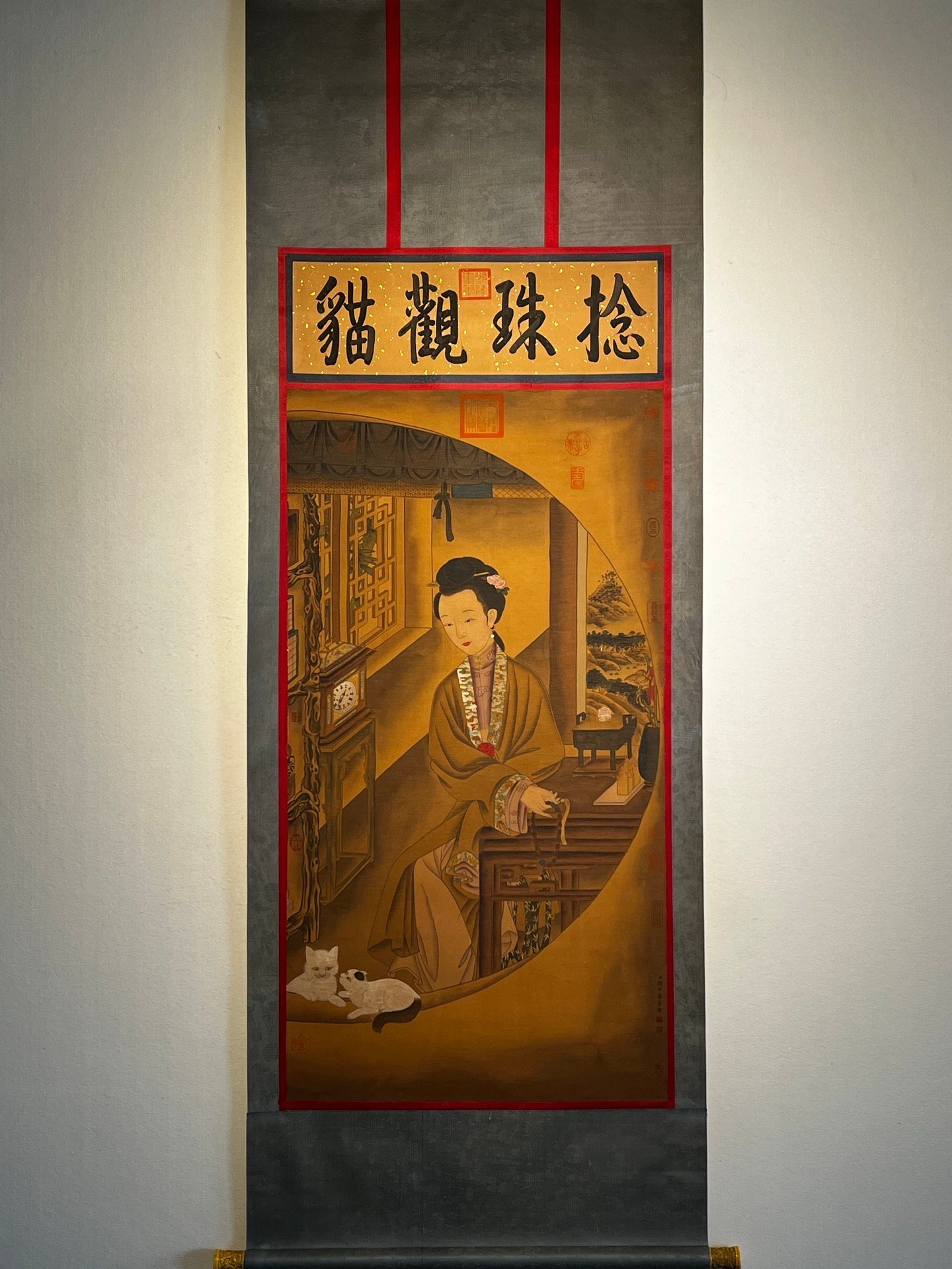 Chinese scroll painting Lang Shining