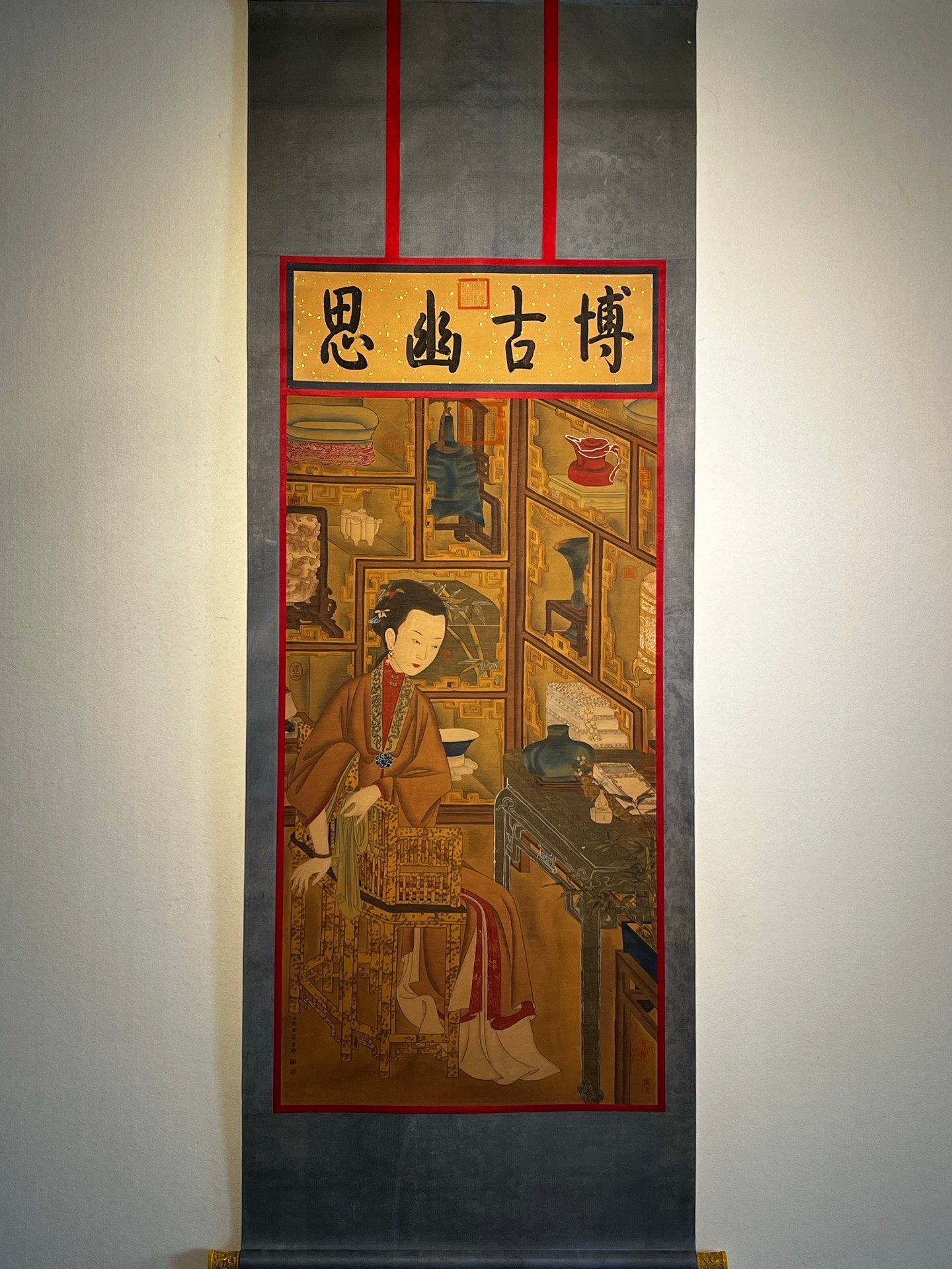 Chinese scroll painting Lang Shining