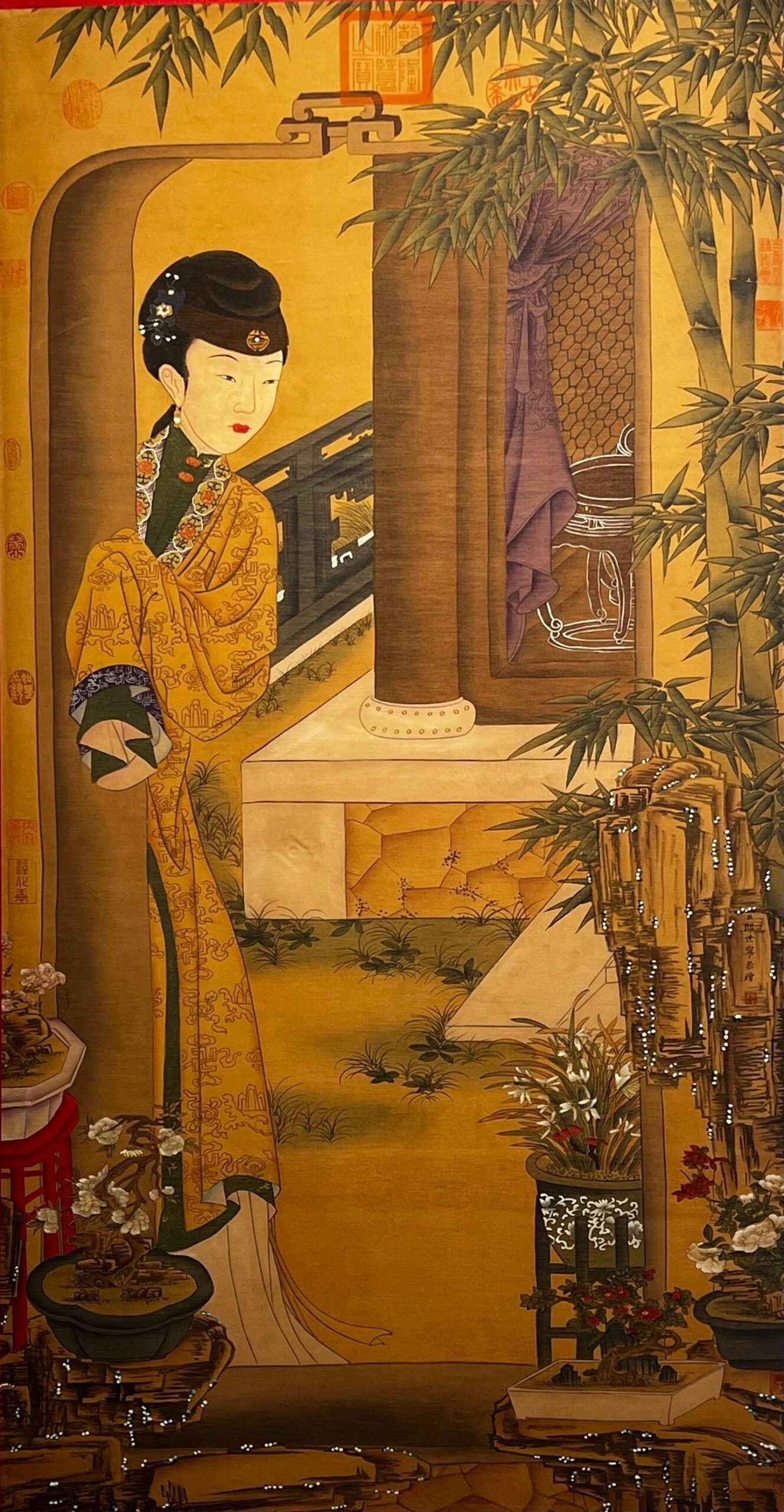 Chinese scroll painting Lang Shining