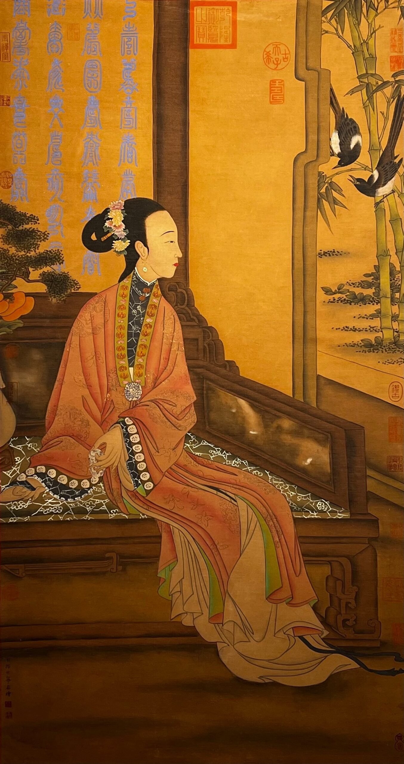 Chinese scroll painting Lang Shining