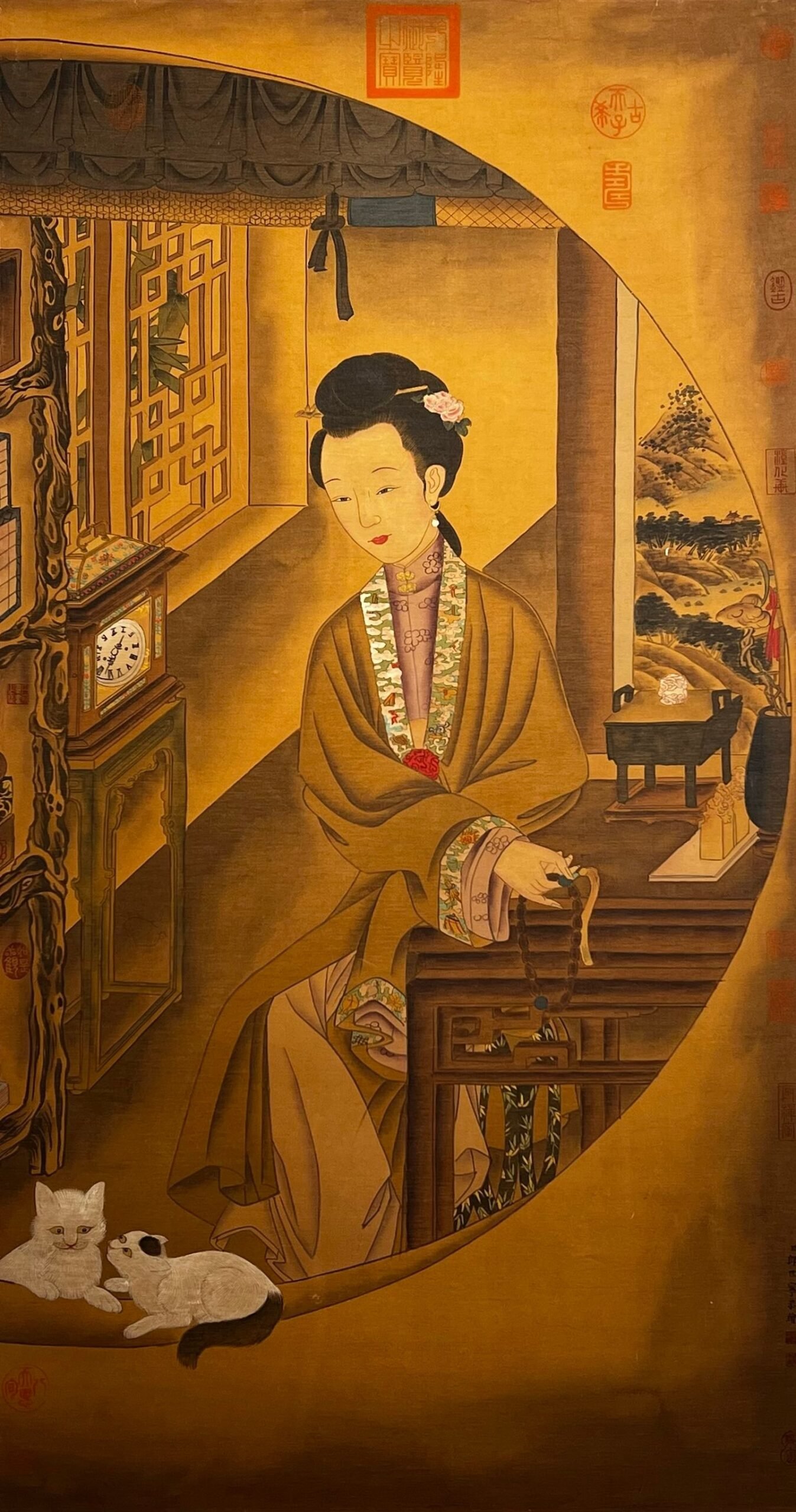 Chinese scroll painting Lang Shining