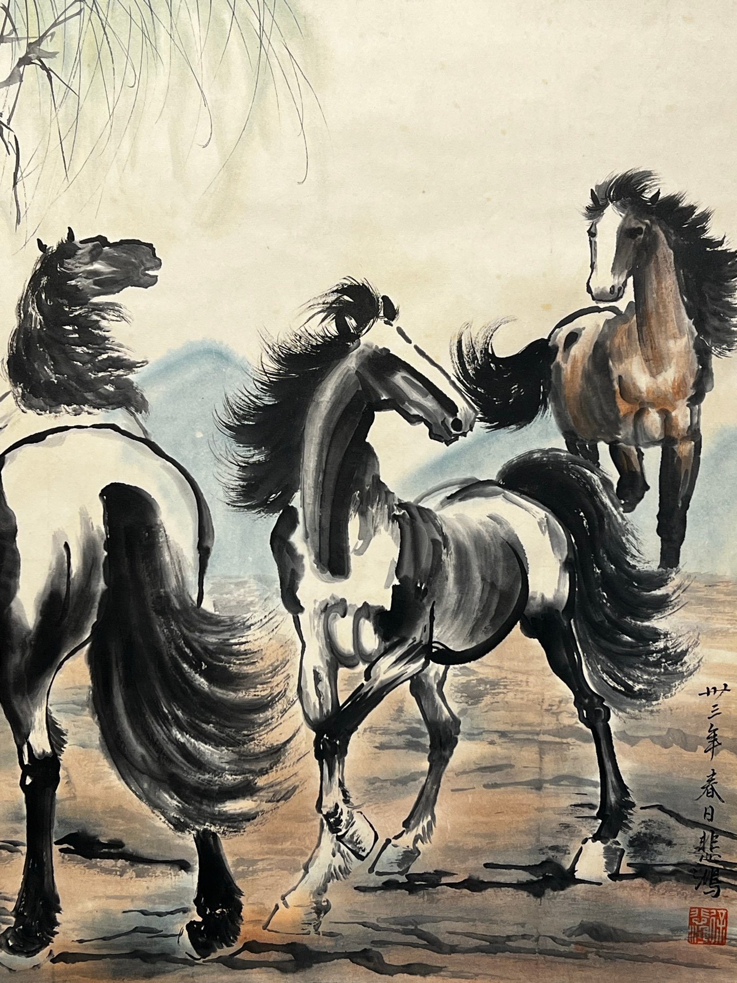 Chinese scroll painting Xu Beihong