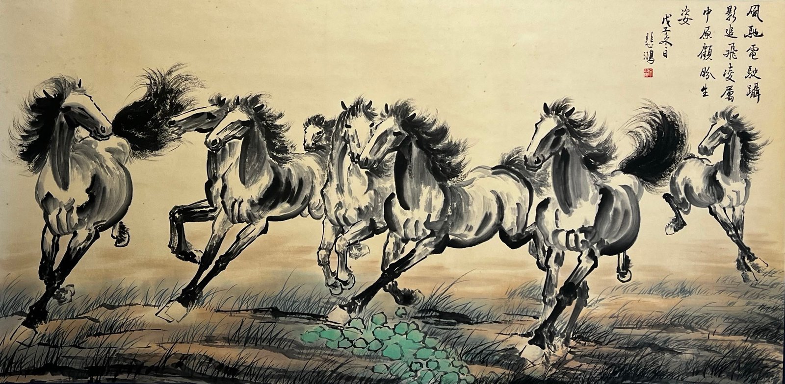 Chinese scroll painting Xu Beihong