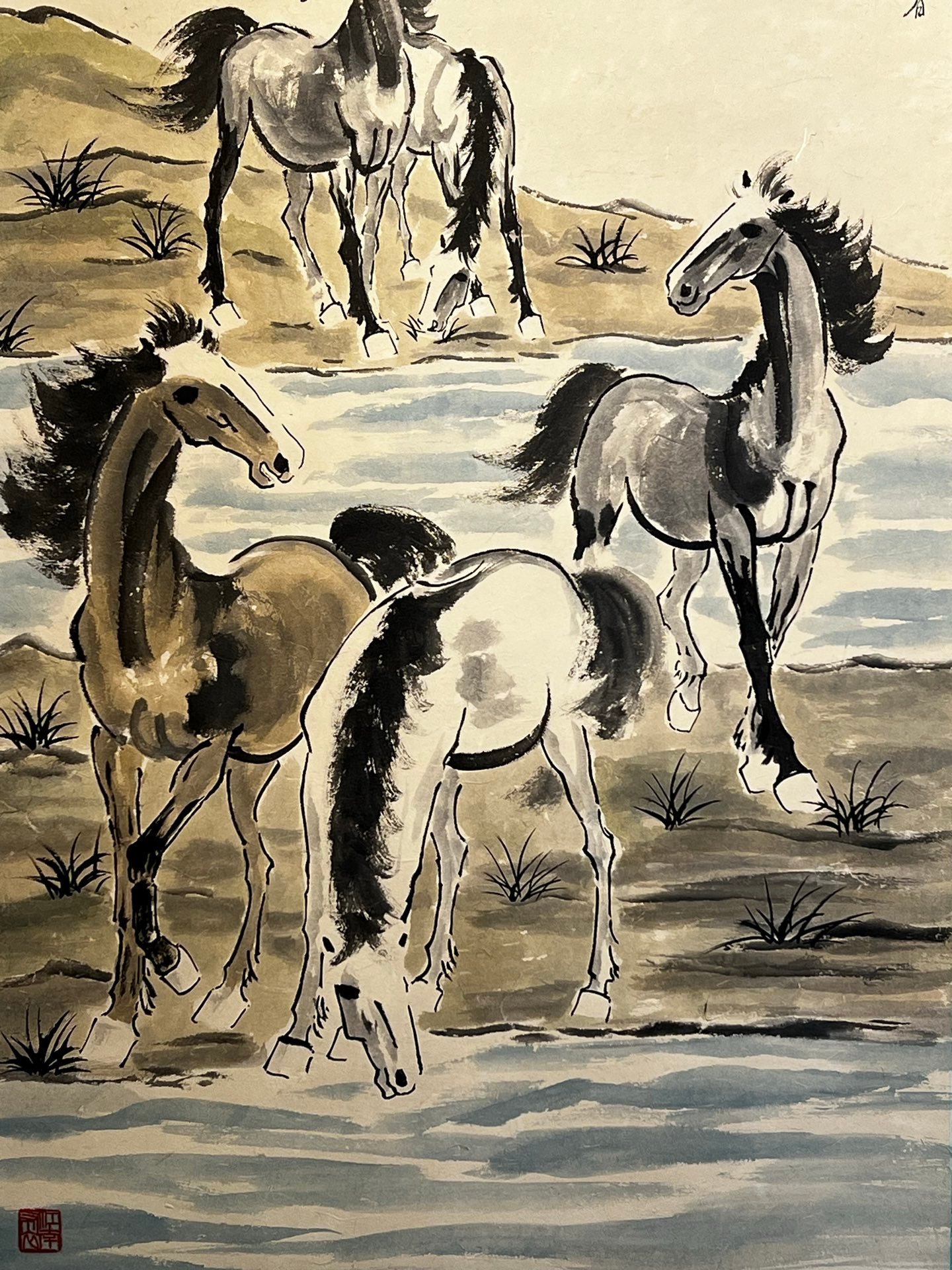 Chinese scroll painting Xu Beihong