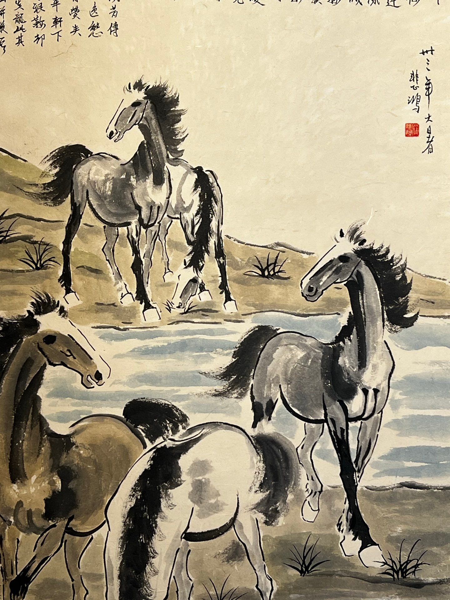Chinese scroll painting Xu Beihong