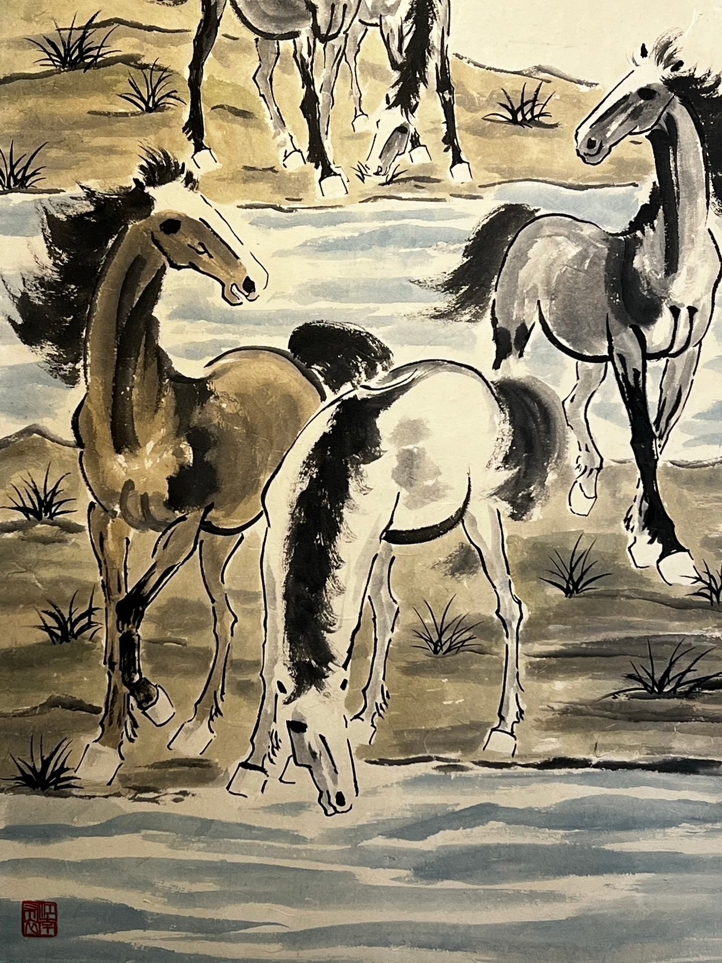 Chinese scroll painting Xu Beihong