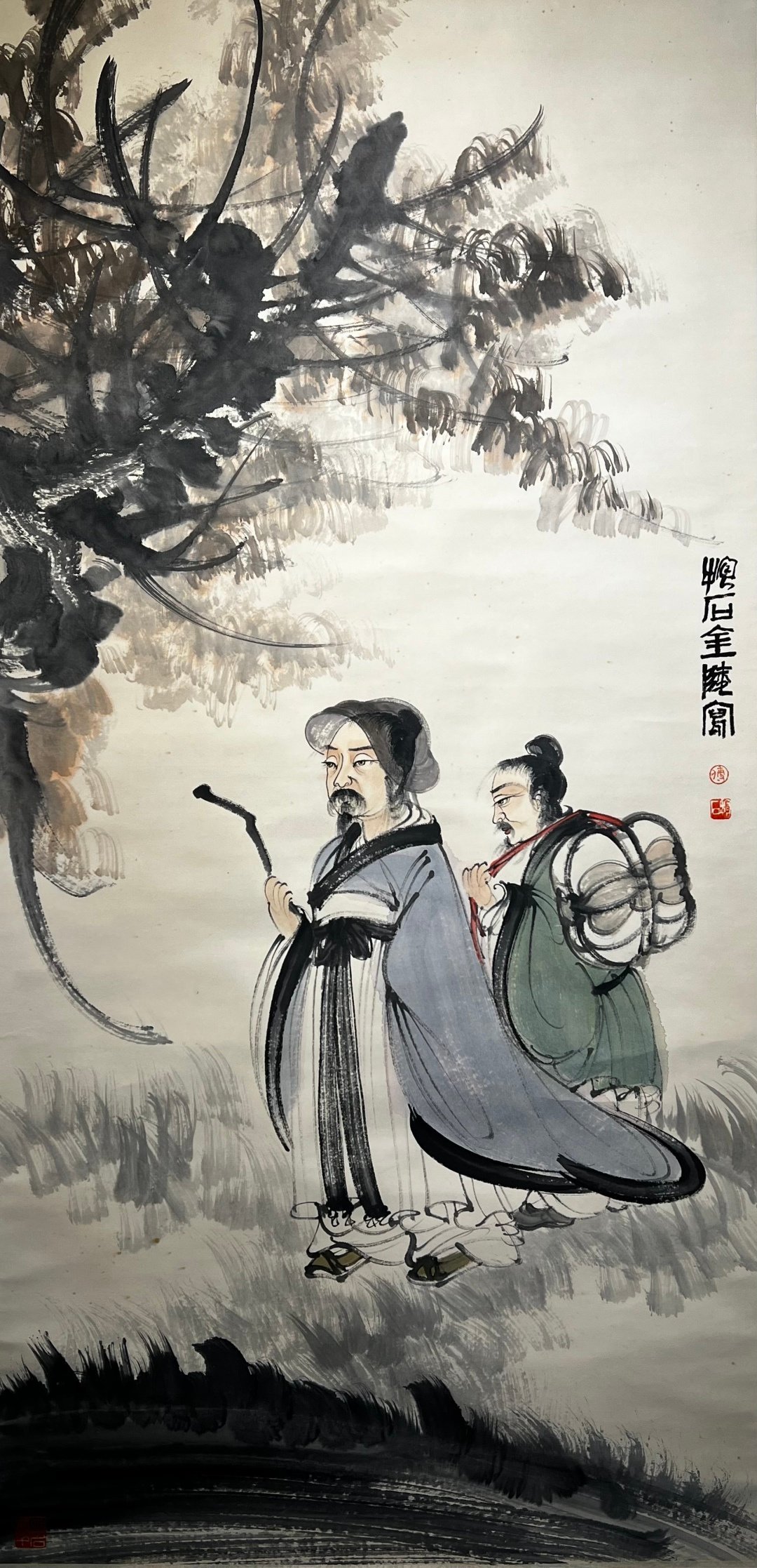 Chinese scroll painting Fu Baoshi