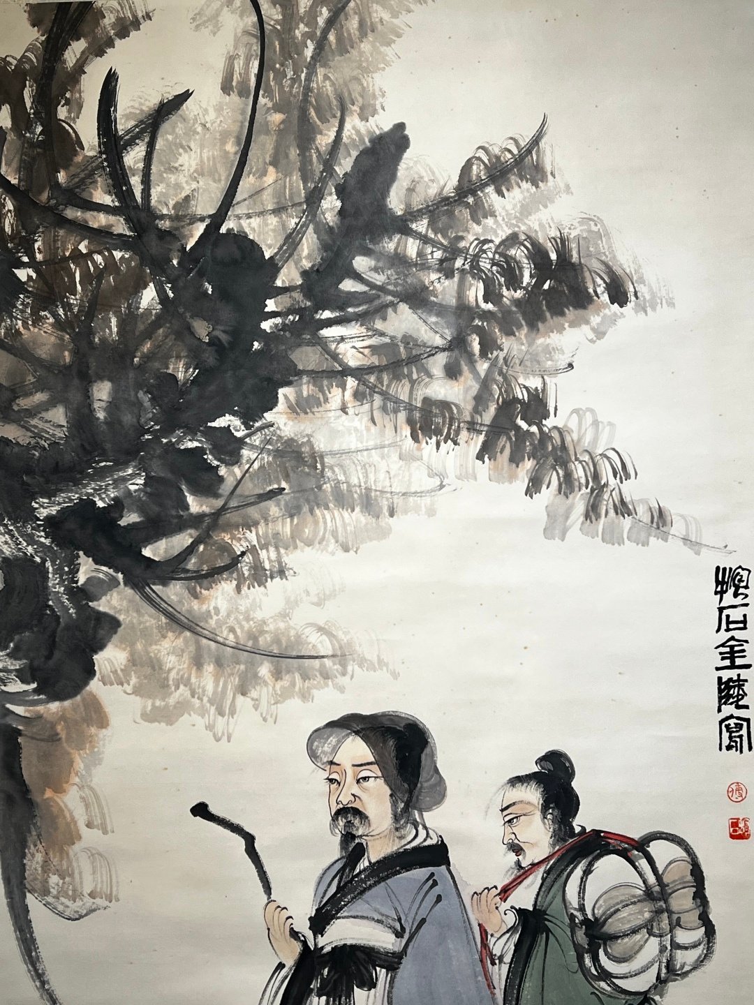 Chinese scroll painting Fu Baoshi