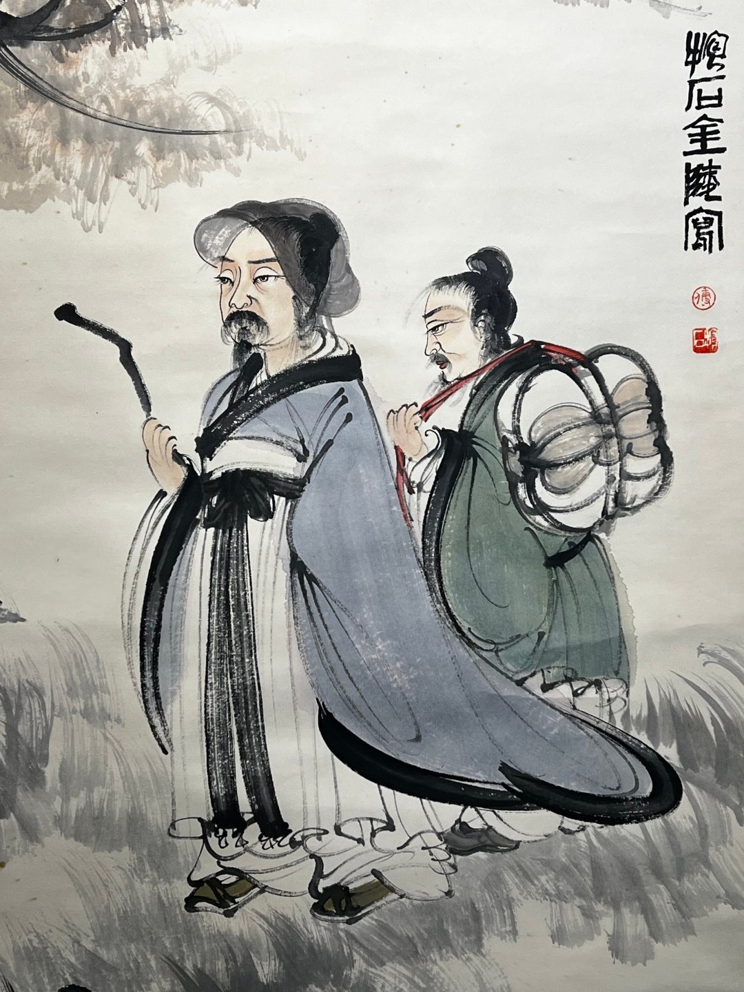 Chinese scroll painting Fu Baoshi