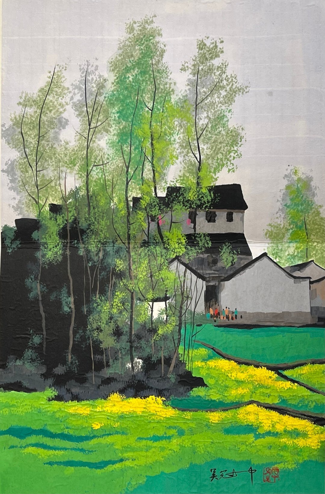 Chinese scroll painting Wu Guanzhongo