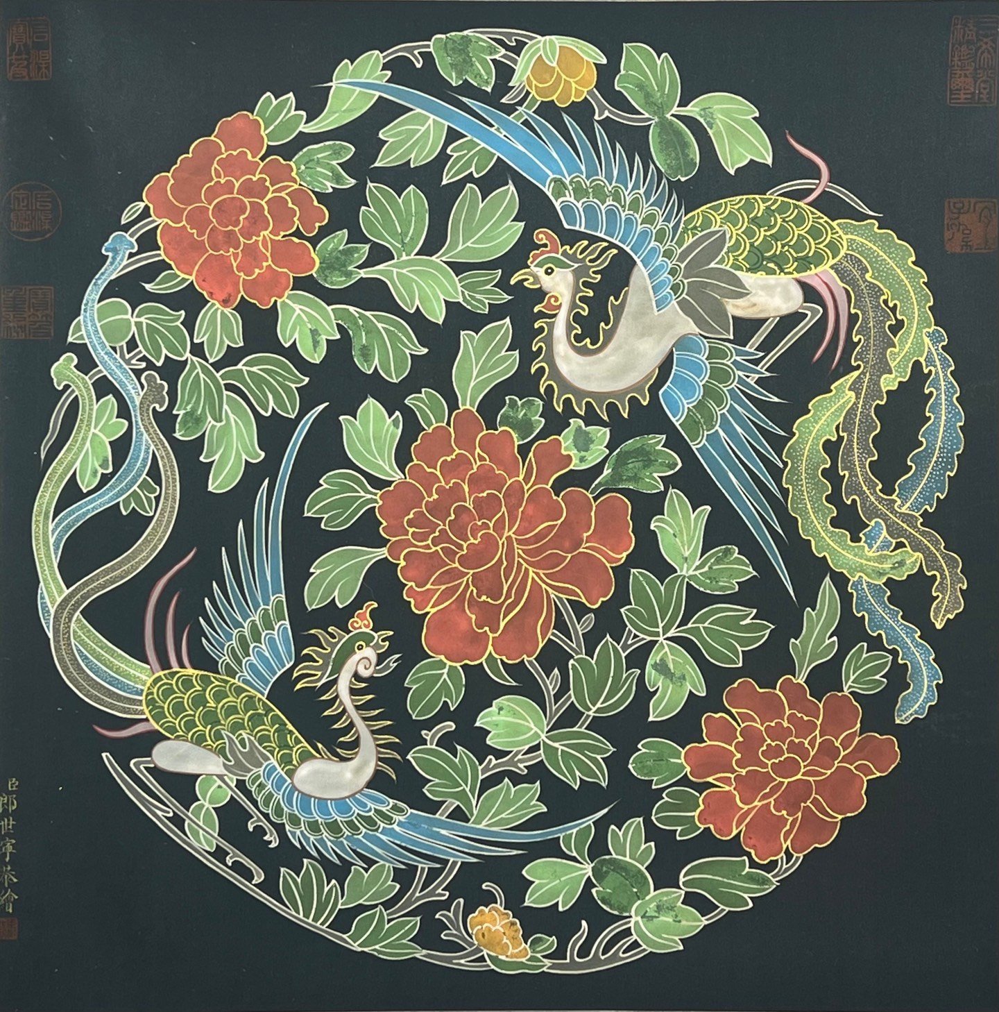 Chinese scroll painting Lang Shining
