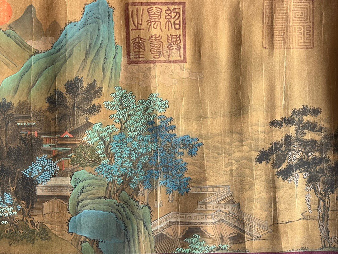 Chinese scroll painting Wang Ximeng