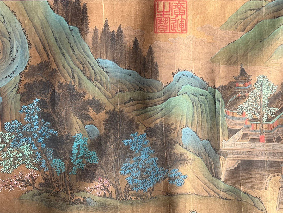Chinese scroll painting Wang Ximeng