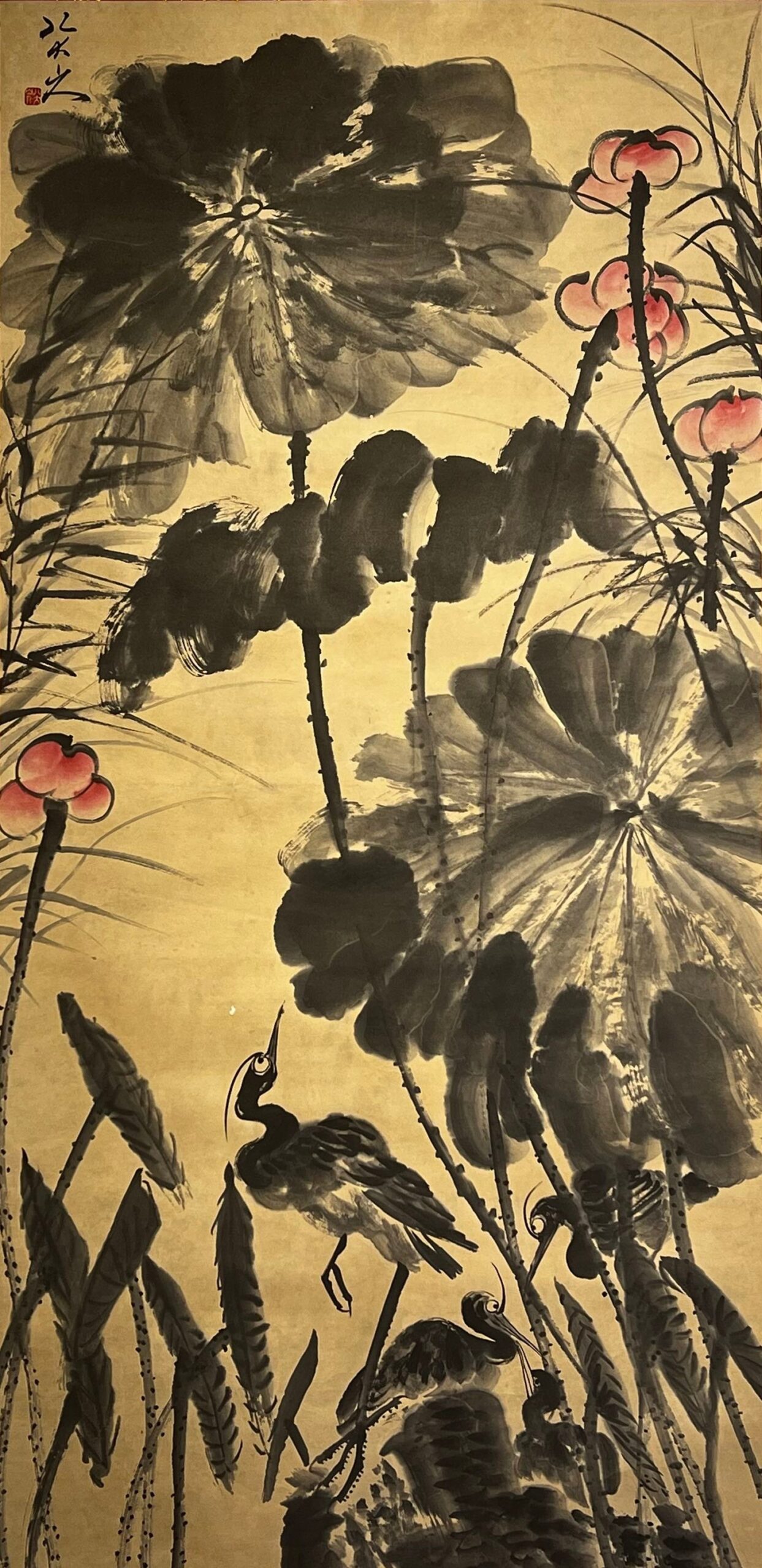 Chinese scroll painting Ba Da Shan Ren Zhu Da