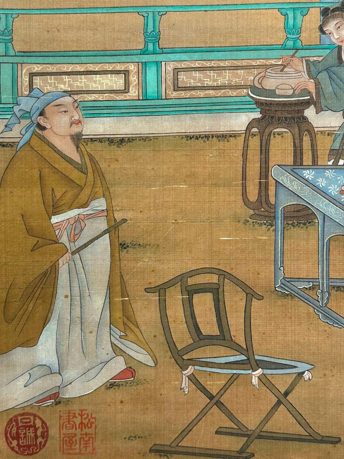 Chinese scroll painting Tang Gu Hongzhong