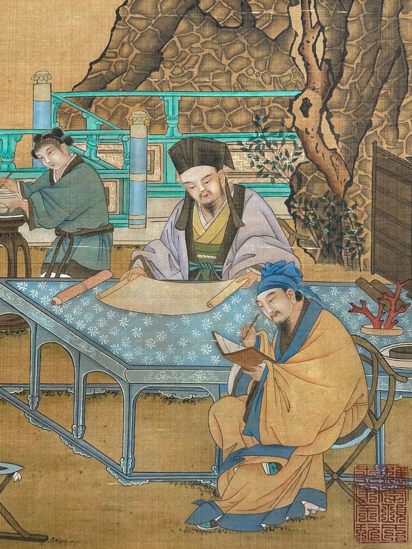 Chinese scroll painting Tang Gu Hongzhong