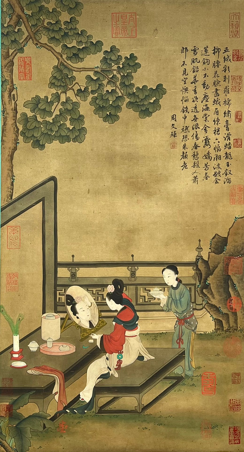 Chinese scroll painting Zhou Wenju
