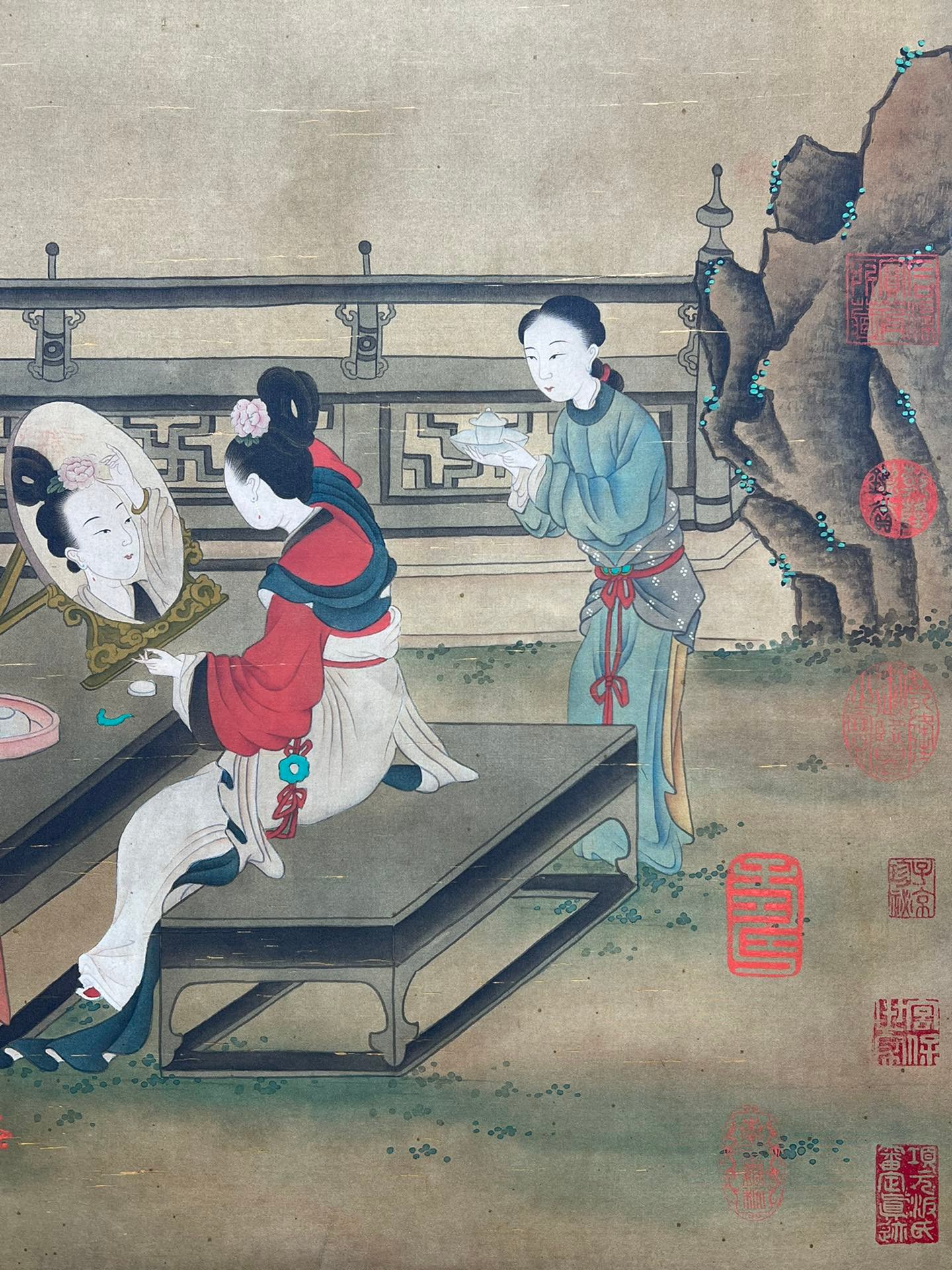 Chinese scroll painting Zhou Wenju