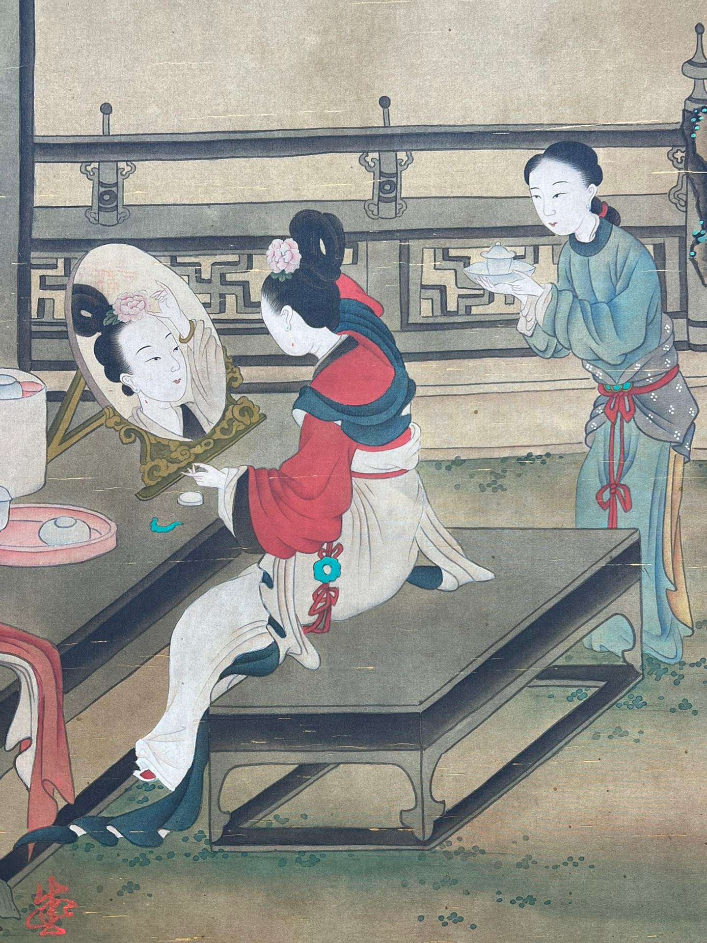 Chinese scroll painting Zhou Wenju