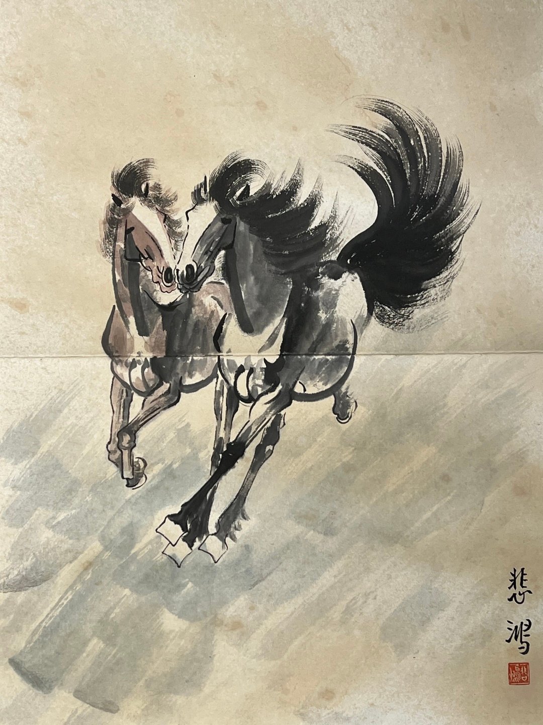 Chinese scroll painting Xu Beihong