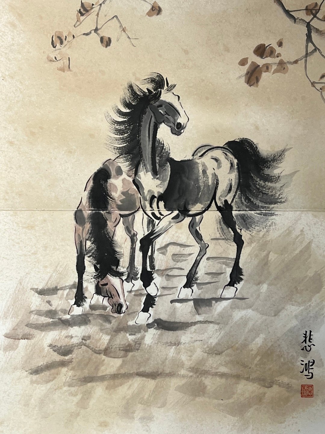 Chinese scroll painting Xu Beihong
