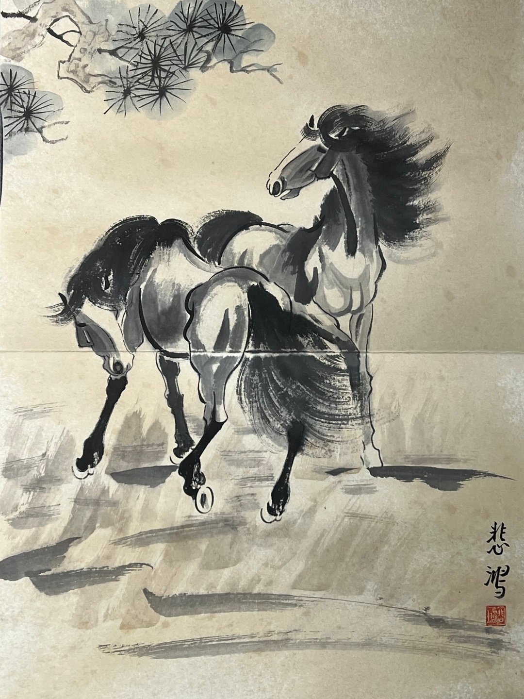 Chinese scroll painting Xu Beihong