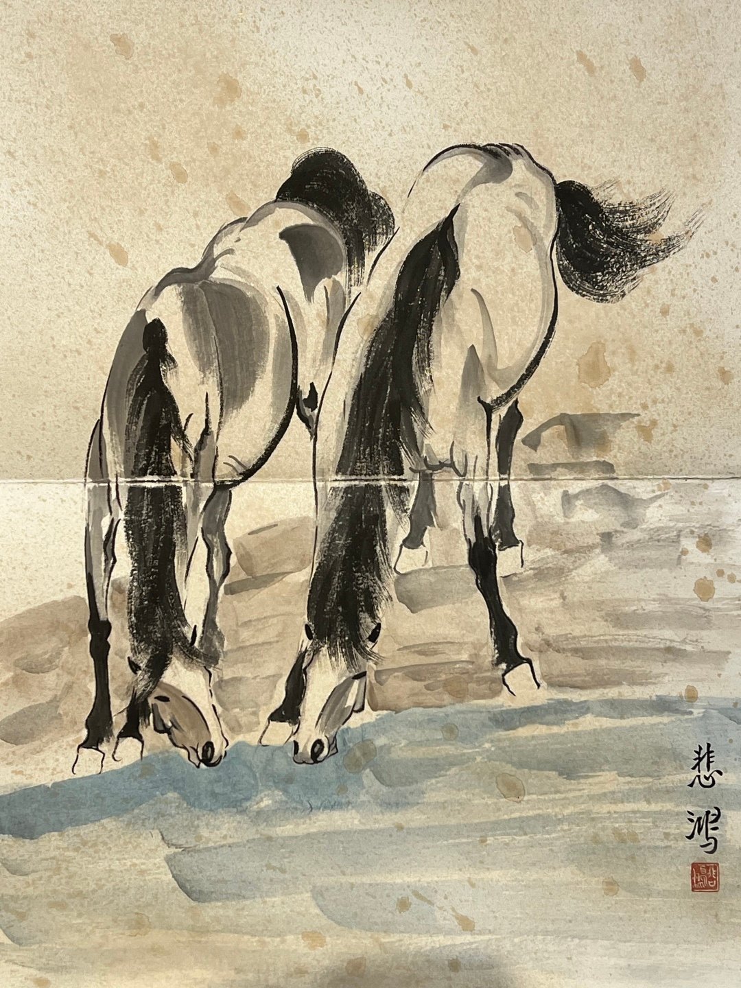 Chinese scroll painting Xu Beihong