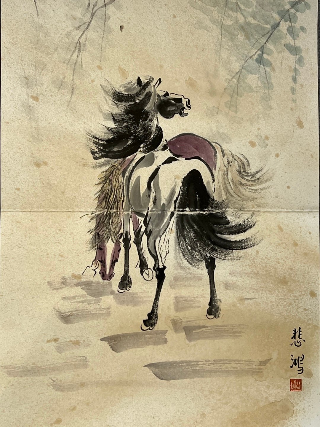 Chinese scroll painting Xu Beihong