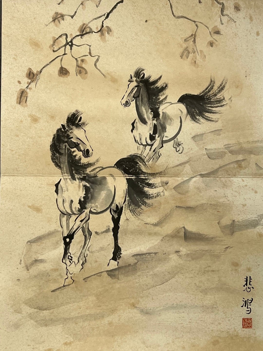 Chinese scroll painting Xu Beihong