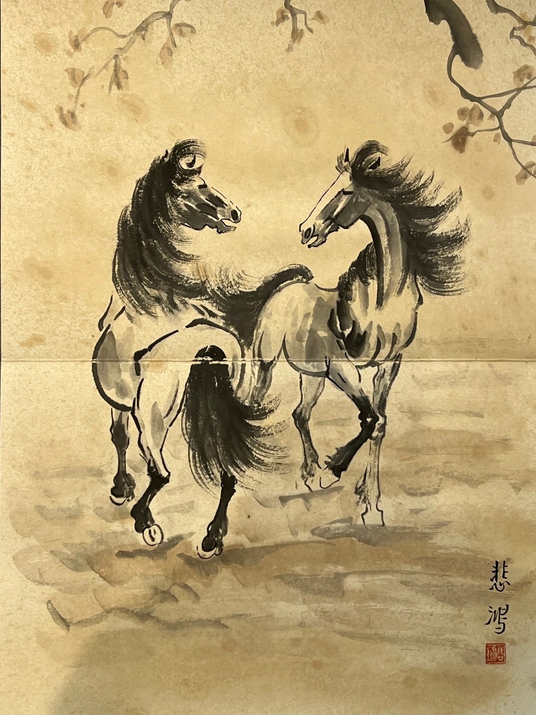 Chinese scroll painting Xu Beihong
