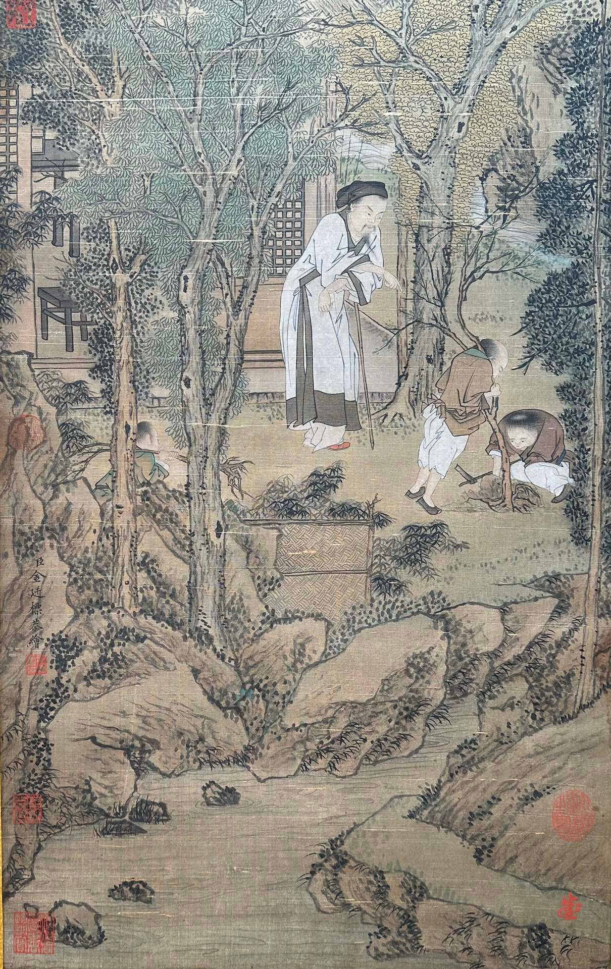 Chinese scroll painting Jin Tingbiao