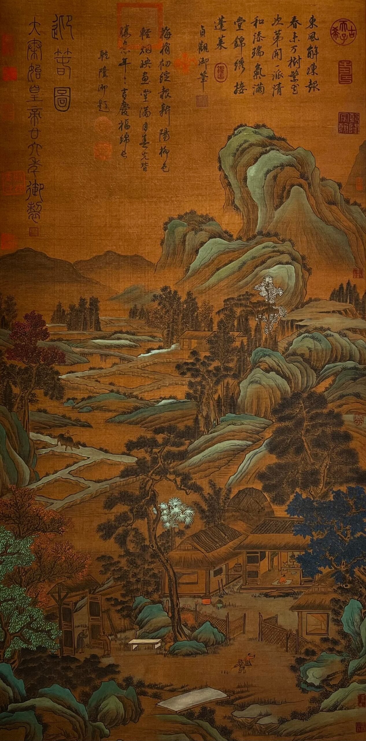 Chinese scroll painting Qin Shi Huang