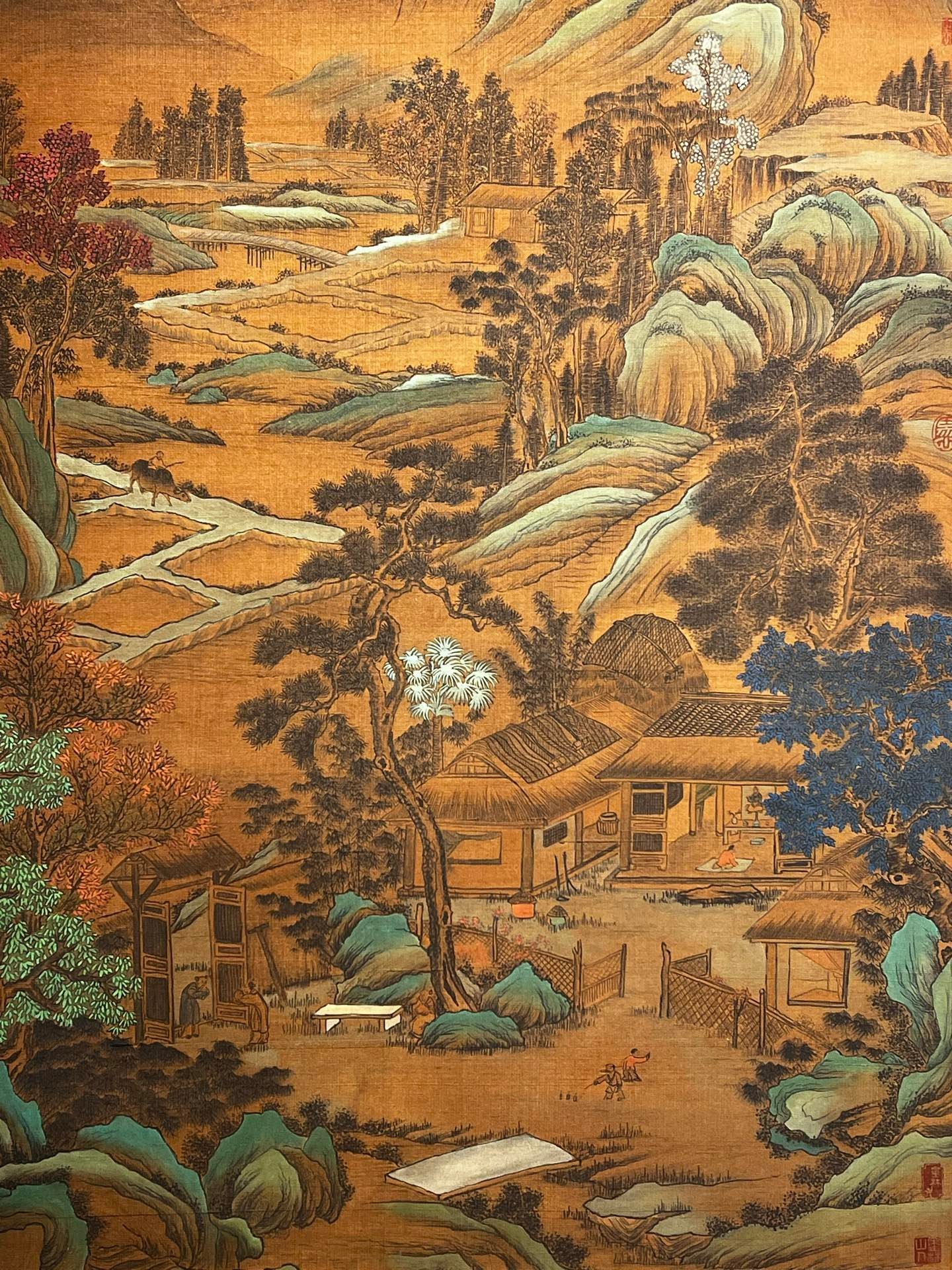 Chinese scroll painting Qin Shi Huang